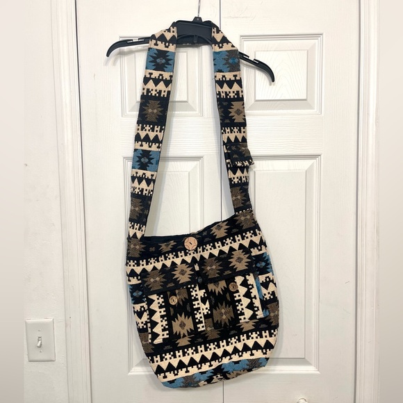 Tribe Azure Boho Crossbody Bag - Picture 1 of 5